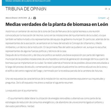 ERAS DE RENUEVA MEDIAS VERDADES BIOMASA MEDIAS VERDADES BIOMASA ERAS DE RENUEVA