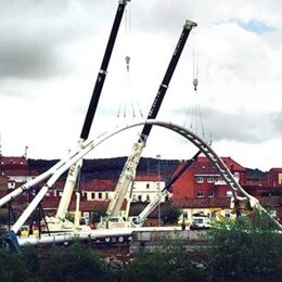 Construcción pasarela Jacinto Barrio Aller