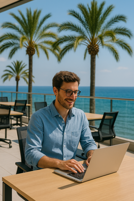 lavoro all'aperto con vista mare lavoro all'aperto con vista mare