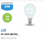 LAMPADINA BULBO 4W E14 LUCE NATURALE