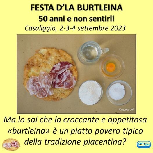 50ANNI DELLA FESTA DELLA BURTLEINA. 1-4 settembre 2023 50ANNI DELLA FESTA DELLA BURTLEINA. 1-4 settembre 2023