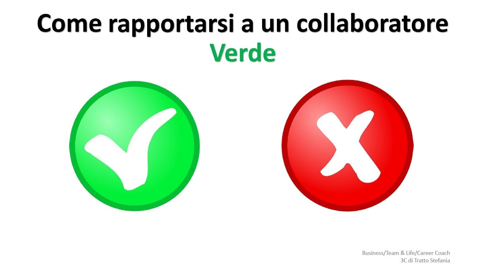 COME RAPPORTARSI A UN COLLABORATORE VERDE COME RAPPORTARSI A UN COLLABORATORE VERDE