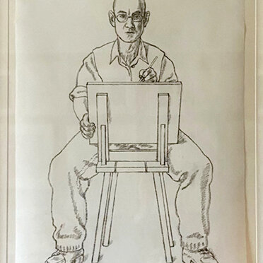 Autoritratto 1996 Carboncino su carta cm 63,3x48,6