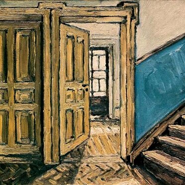 Vestibuel 1° Stock 1987 Olio su tela cm 30x42