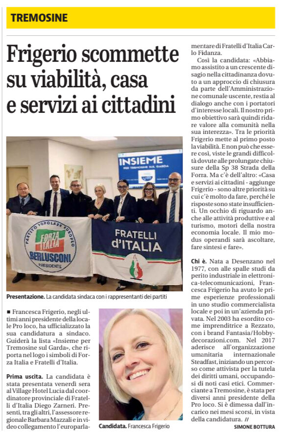 8 APRILE 2024 - FRIGERIO SCOMMETTE SU VIABILITA', CASA E SERVIZI AI CITTADINI