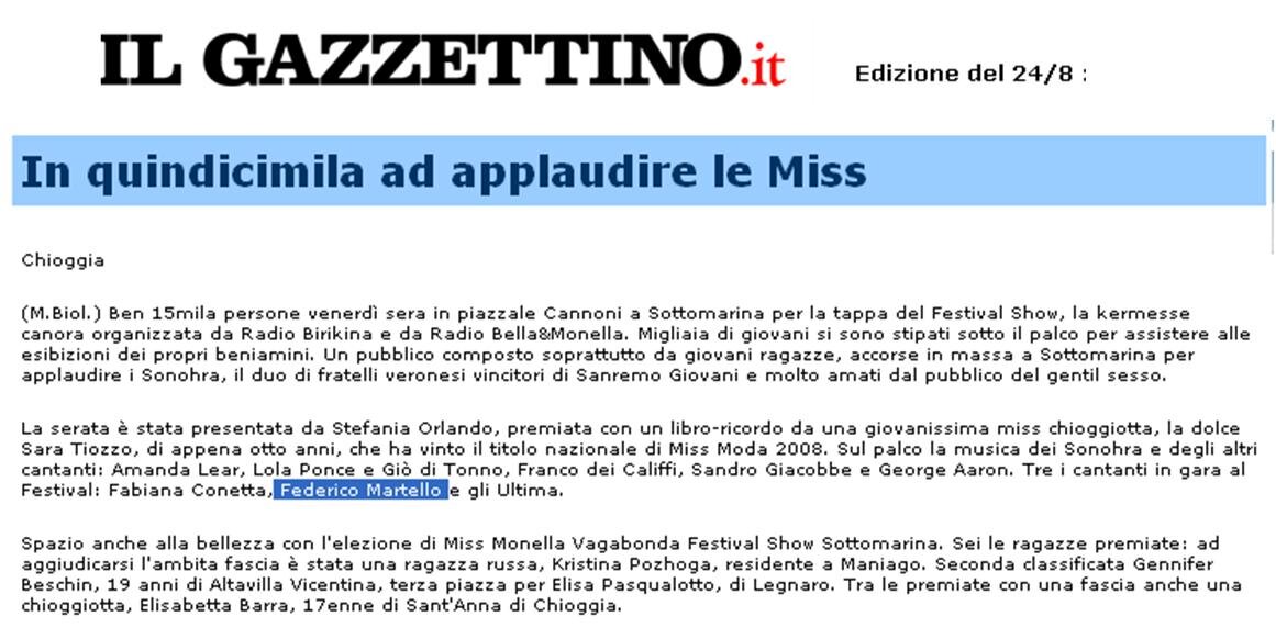 In quindicimila ad applaudire le Miss