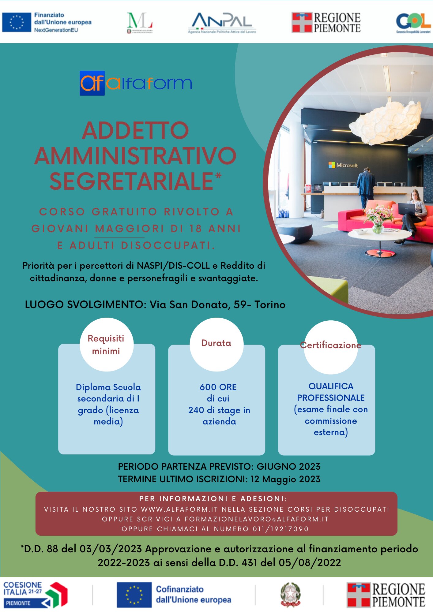 Corsi Gratuiti per disoccupat*