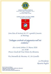 SVILUPPO CEREBRALE ED EPIGENETICA NELL'ETA' EVOLUTIVA , ore 19,00 presso Four Points by Sheraton, Via A. da Messina 45, Aci Castello (CT)