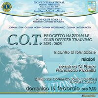 Corso di Orientamento per i Lions (COT) , presso Istituto S. Francesco di Sales, Via Cifali - Catania