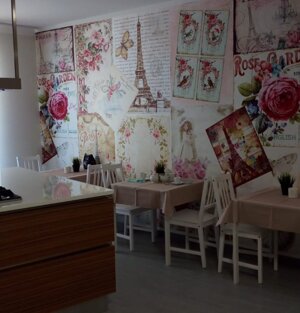 Cucina e soggiorno B&B Paris