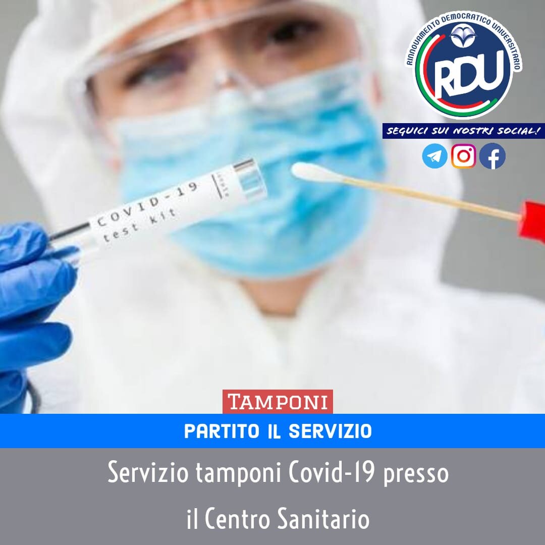 Servizio tamponi Covi-19 presso il Centro Sanitario