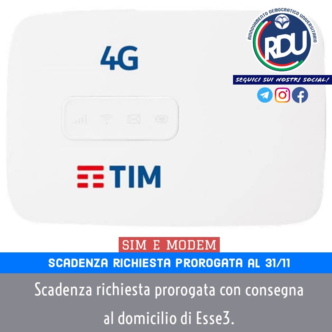Importanti novit&agrave; sulla consegna di SIM e Modem