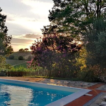 Panoramic Pool Sunset Panoramic Pool Sunset