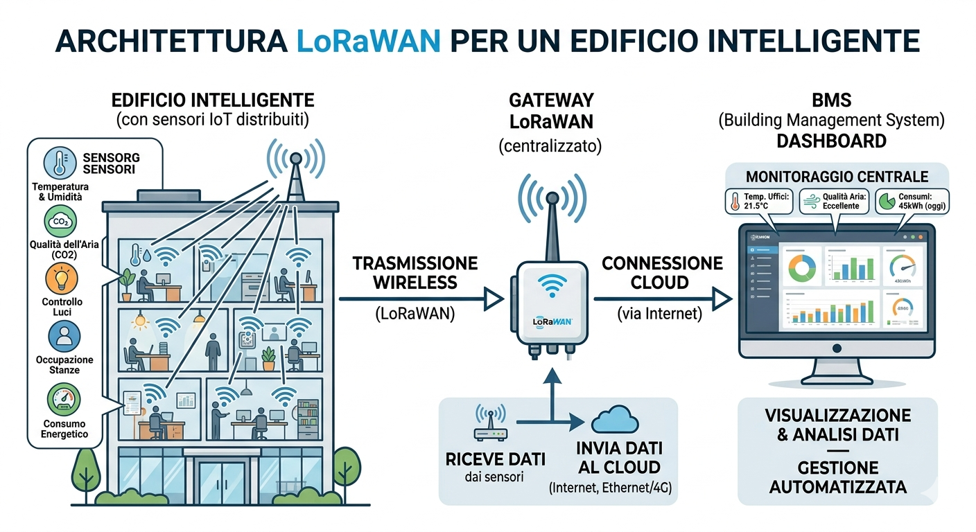 infografica.png Architettura LoRaWAN per un edificio intellignte