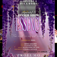 Giovedì 4 Dicembre - Cena Spettacolo e aperitivo con live e dj set