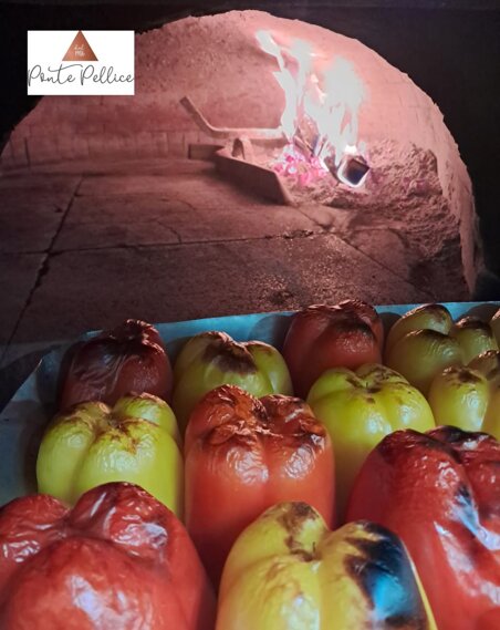 peperoni, forno a legna, bagna cauda