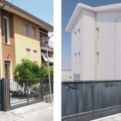 Edificio bifamigliare Prima e Dopo la riqualificazione energetica
