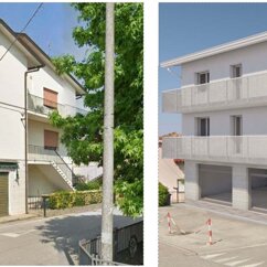 Edificio bifamigliare Prima e Dopo la riqualificazione energetica