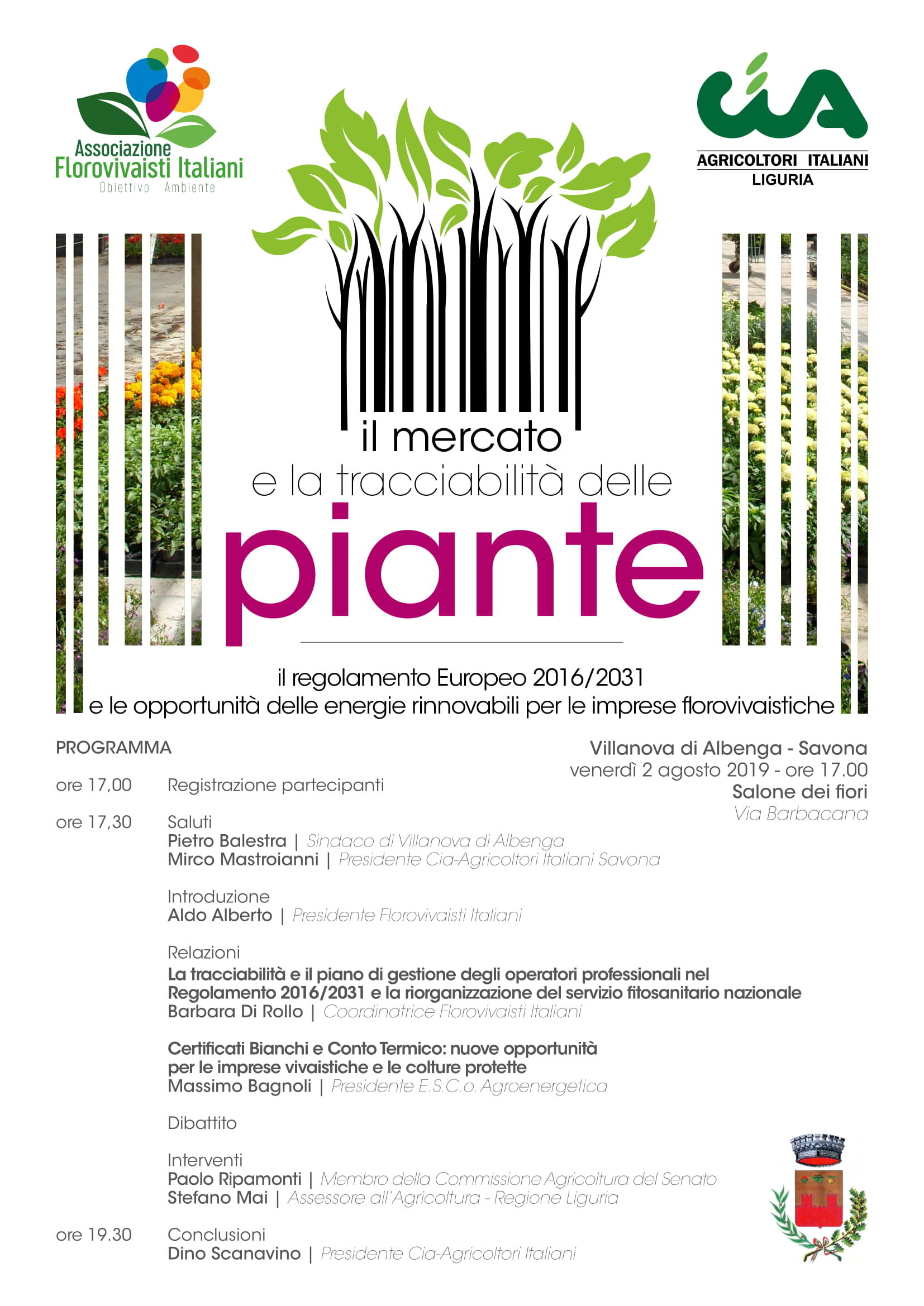 CONVEGNO IL MERCATO E LA TRACCIABILITA' DELLE PIANTE!!