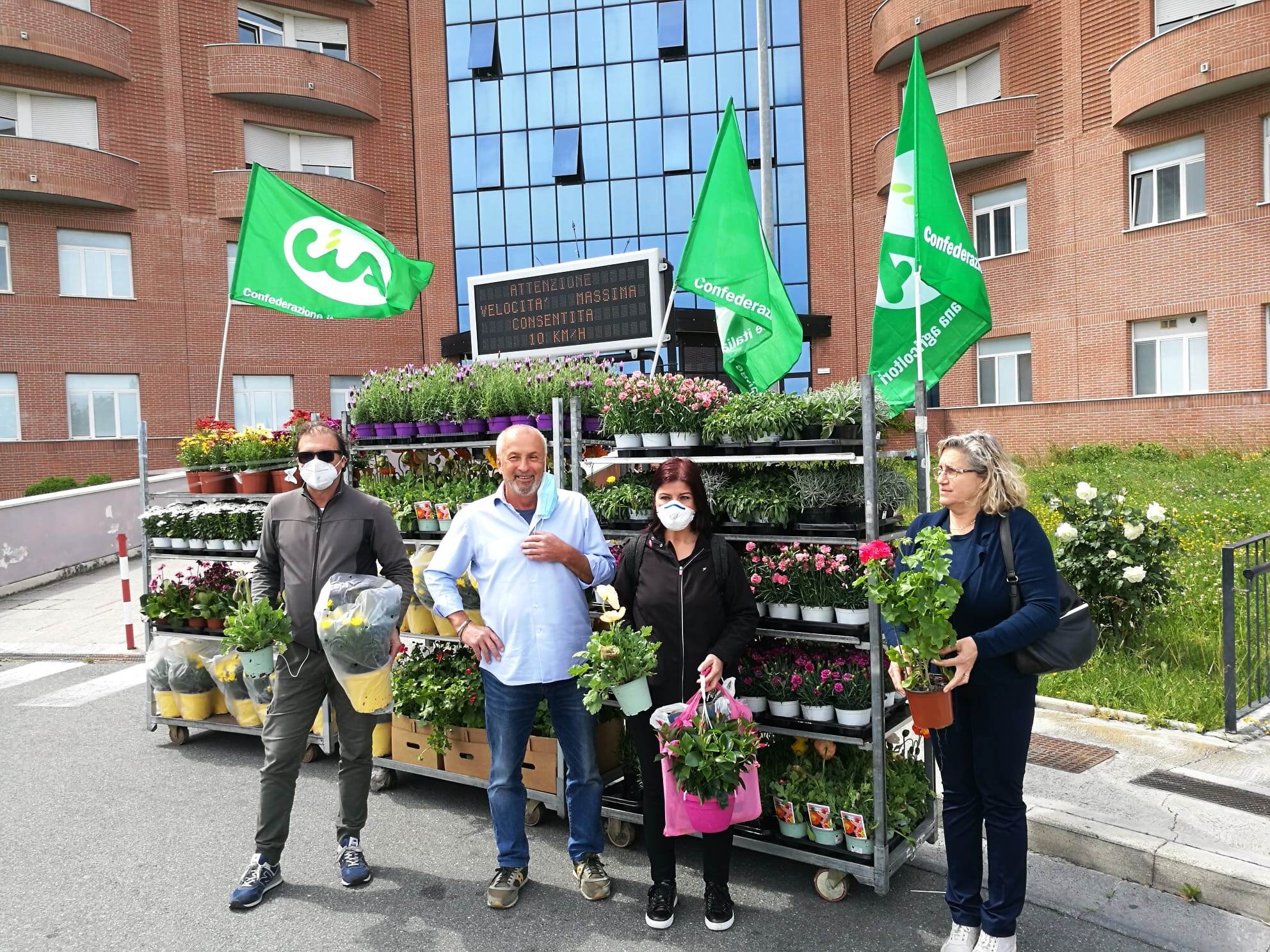 "Coltiviamo la riconoscenza": piantine donate al personale dell'ospedale di Albenga
