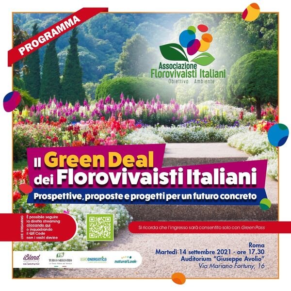 "Il Green Deal dei Florovivaisti Italiani": diretta live sulle prospettive del settore floricolo