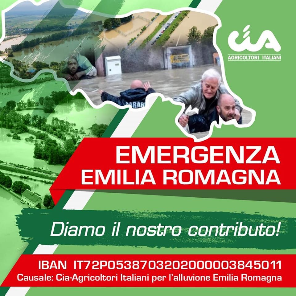 Cia Savona a sostegno dell&rsquo;Emilia Romagna con una raccolta fondi