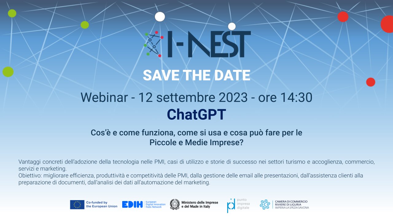 Webinar gratuito sulla tecnologia "ChatGPT", intelligenza artificiale al servizio delle imprese