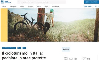 Il cicloturismo in Italia: pedalare in aree protette - Intervento Al BIT - La bici e il cicloturismo come soluzione per la destagionalizzazione e per la ripresa economica. Il cicloturismo in Italia: pedalare in aree protette - Intervento Al BIT - La bici e il cicloturismo come soluzione per la destagionalizzazione e per la ripresa economica.
