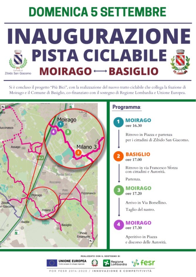 Inaugurazione Ciclabile Moirago Basiglio Inaugurazione Ciclabile Moirago Basiglio