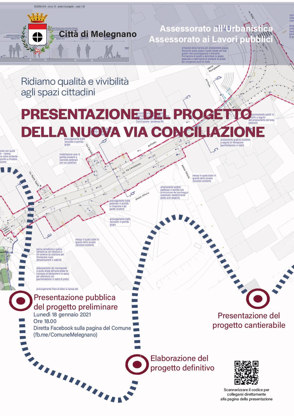 Melegnano : il progetto per la nuova via Concicliazione Melegnano : il progetto per la nuova via Concicliazione