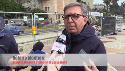 Ciclabile in corso Italia a Genova - Iniziato il cantiere Ciclabile in corso Italia a Genova - Iniziato il cantiere
