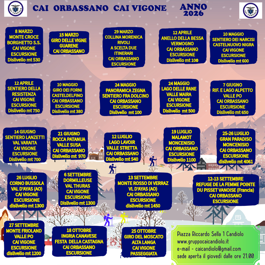 programma cai 2026-2-cai candiolo 2025