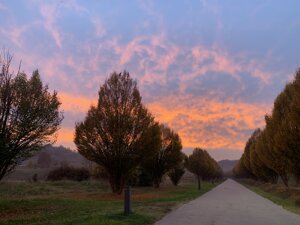The sunset of the Feudo D'Asti