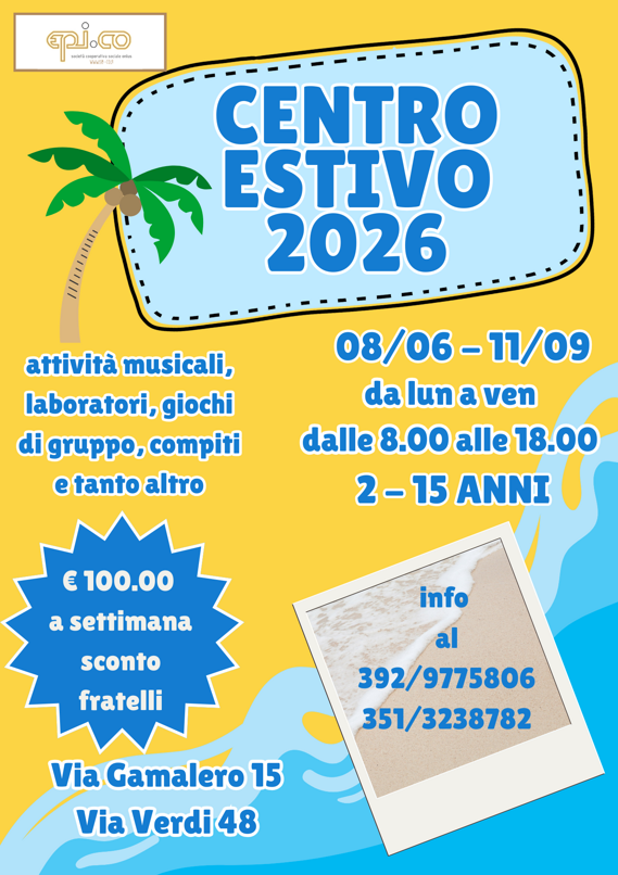 centro estivo 2026