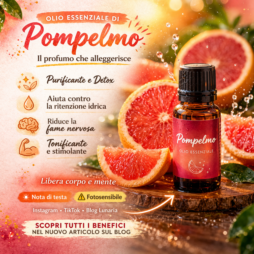 Olio Essenziale di Pompelmo: Proprietà, Benefici Detox e Come Usarlo in Aromaterapia