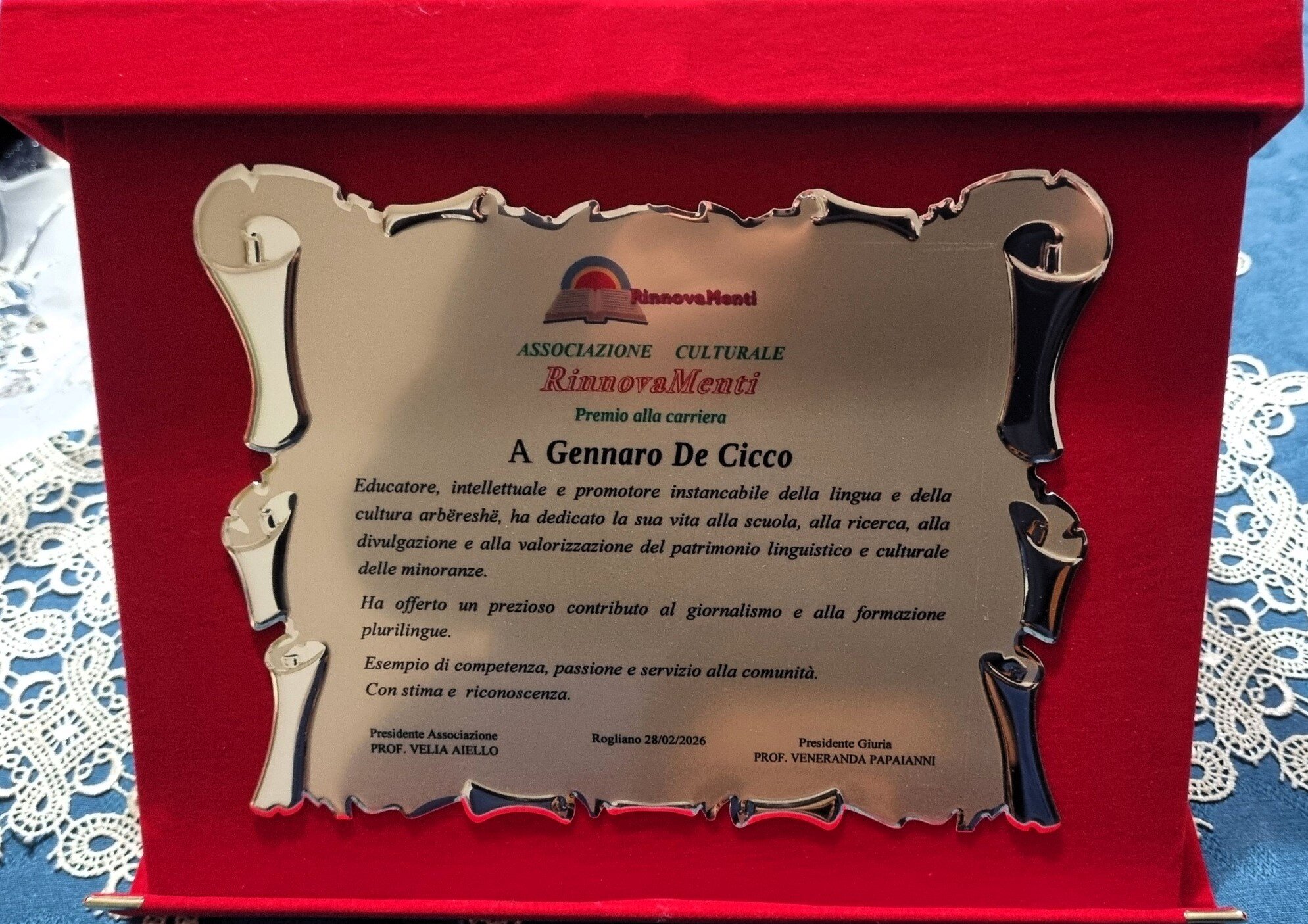 BELSITO, SABATO CERIMONIA DI PREMIAZIONE DEL CONCORSO LETTERARIO INTERNAZIONALE PER POETI E PROSATORI.