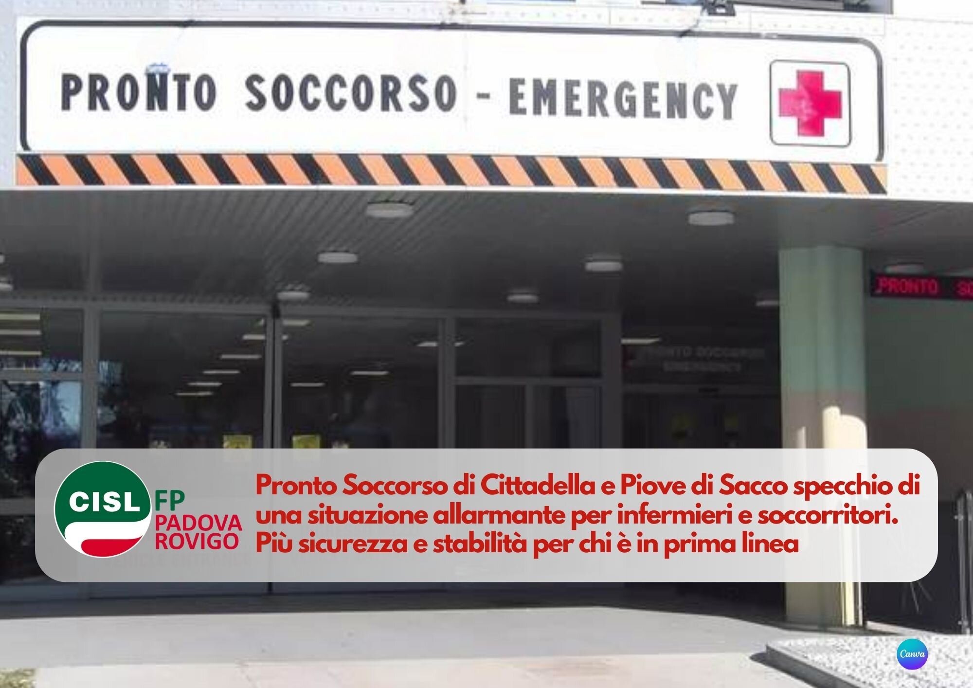 CISL FP Padova Rovigo a fianco di infermieri e soccorritori. Sicurezza e stabilità per chi è in prima linea