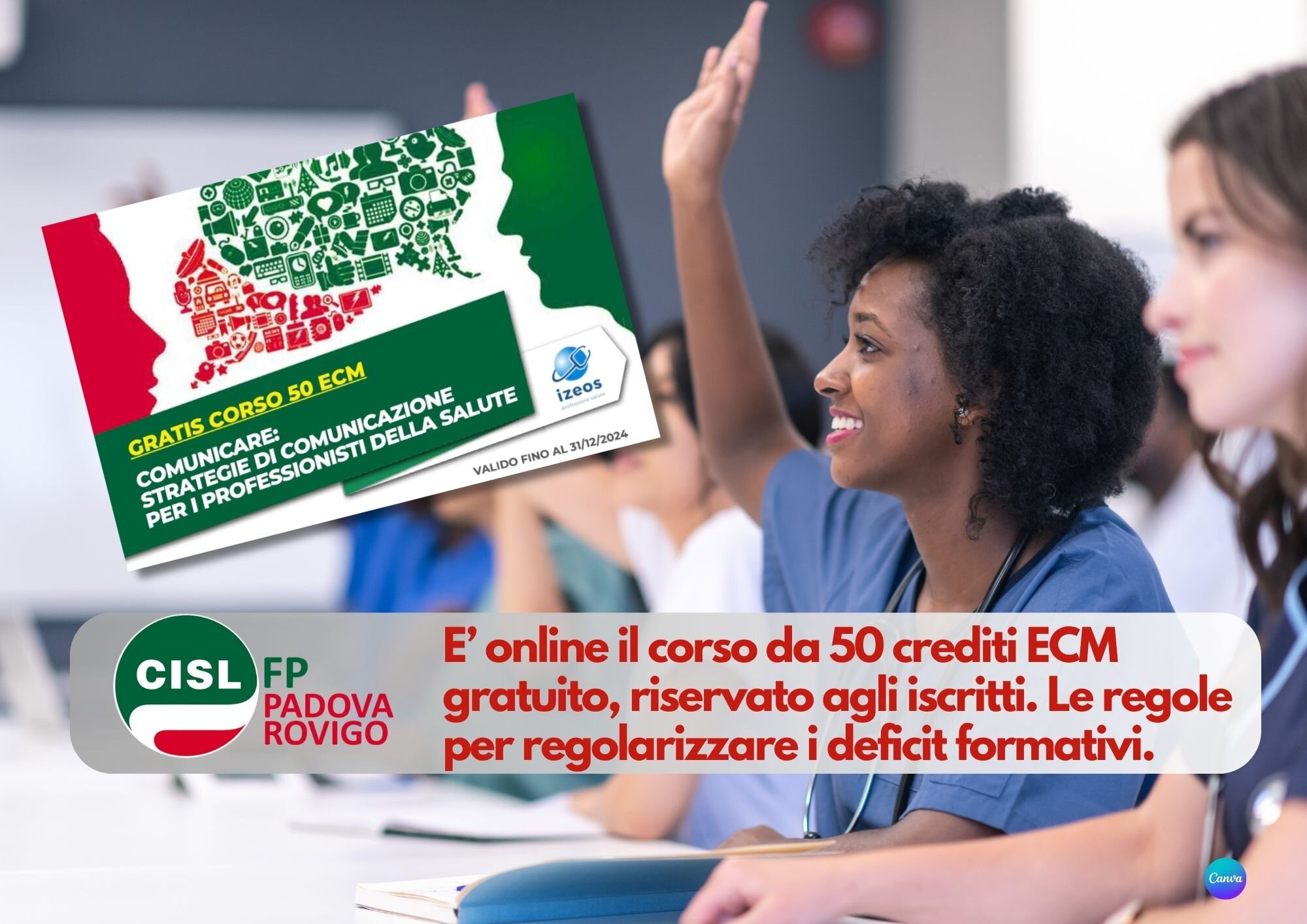CISL FP Padova Rovigo. Percorso formativo ECM da 50 crediti gratis per gli iscritti. Regole per i crediti CISL FP Padova Rovigo. Percorso formativo ECM da 50 crediti gratis per gli iscritti. Regole per i crediti
