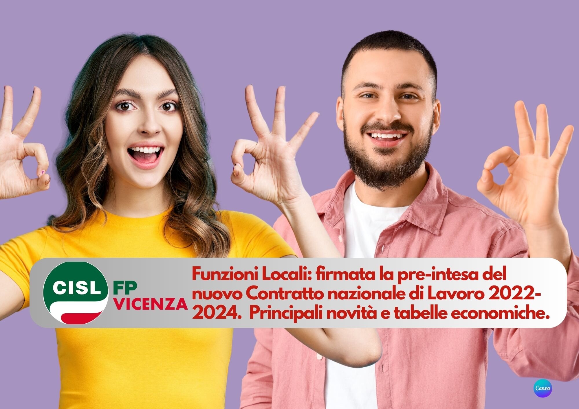 CISL FP Vicenza. Contratto Funzioni Locali 2022 - 2024: dopo mesi di stallo firmata la pre-intesa.