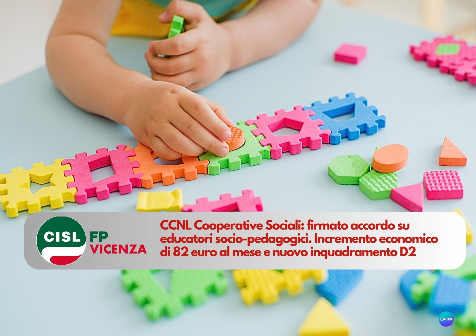 CISL FP Vicenza. CCNL Cooperative Sociali: firmato accordo su educatori socio-pedagogici