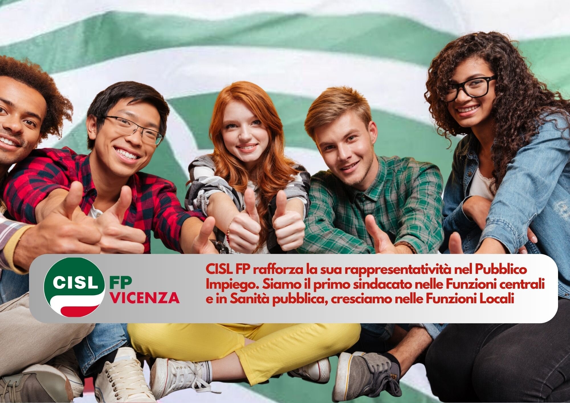 CISL FP Vicenza. La CISL FP rafforza decisamente la sua rappresentativit&agrave; nel Pubblico Impiego