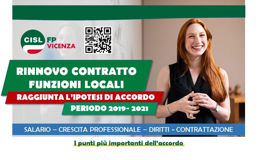 Cisl FP Vicenza. Preintesa rinnovo CCNL Funzioni Locali. Altre informazioni e tabelle economiche