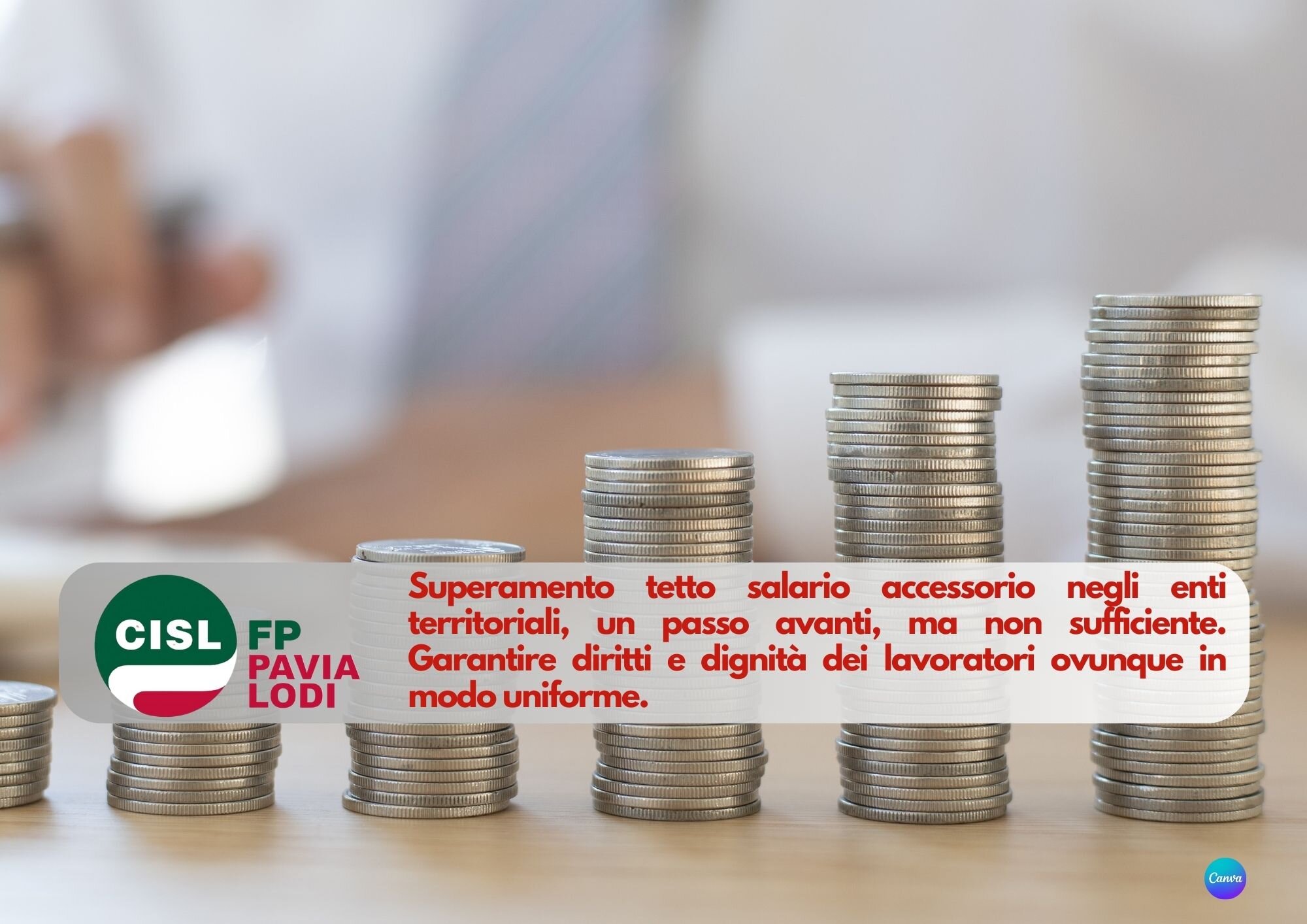 CISL FP Pavia Lodi. Superamento tetto salario accessorio negli Enti territoriali: passo avanti, ma non basta CISL FP Pavia Lodi. Superamento tetto salario accessorio negli Enti territoriali: passo avanti, ma non basta