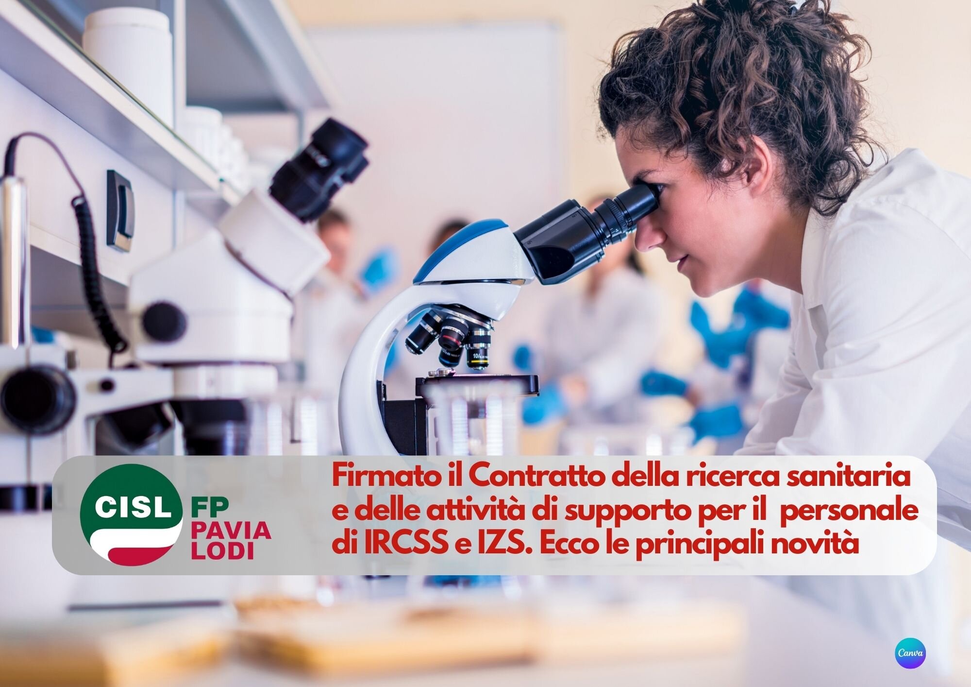 CISL FP Pavia Lodi. Firmato contratto del personale del ruolo della ricerca sanitaria e attività supporto CISL FP Pavia Lodi. Firmato contratto del personale del ruolo della ricerca sanitaria e attività supporto