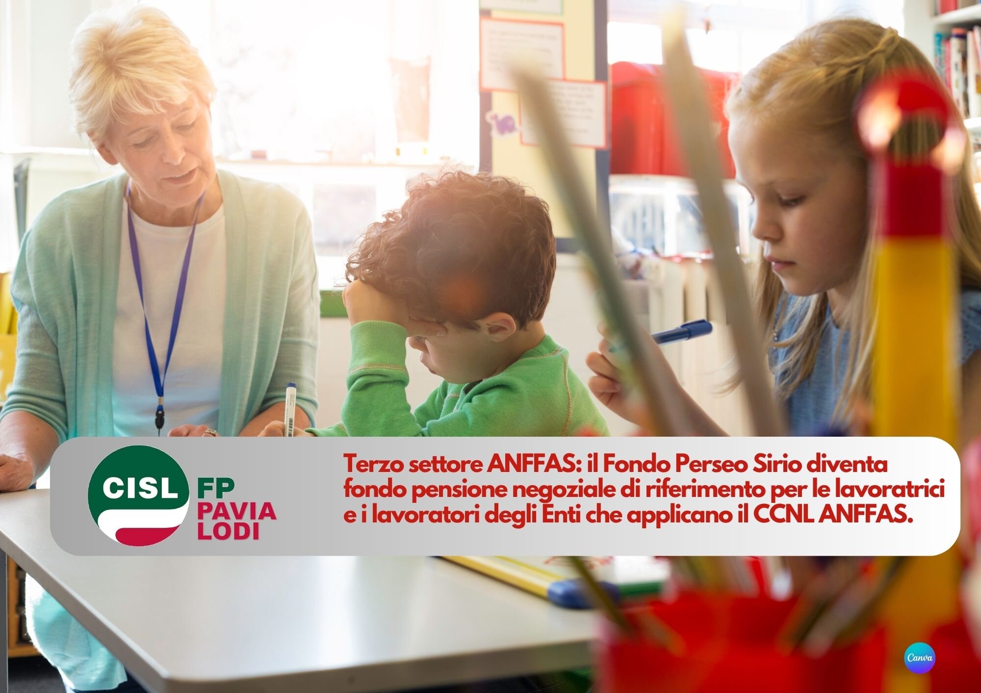 CISL FP Pavia Lodi. Terzo settore ANFFAS: il Fondo Perseo Sirio diventa fondo pensione negoziale di riferimento CISL FP Pavia Lodi. Terzo settore ANFFAS: il Fondo Perseo Sirio diventa fondo pensione negoziale di riferimento