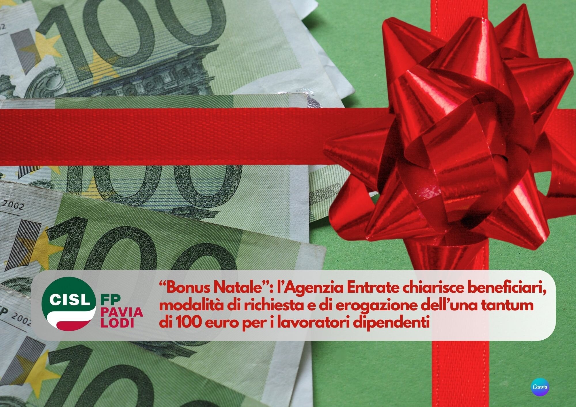 CISL FP Pavia Lodi. Bonus Natale: l' Agenzia Entrate chiarisce a chi spetta, come richiederlo e come sarà erogato. Aggiornato a Novembre CISL FP Pavia Lodi. Bonus Natale: l' Agenzia Entrate chiarisce a chi spetta, come richiederlo e come sarà erogato. Aggiornato a Novembre