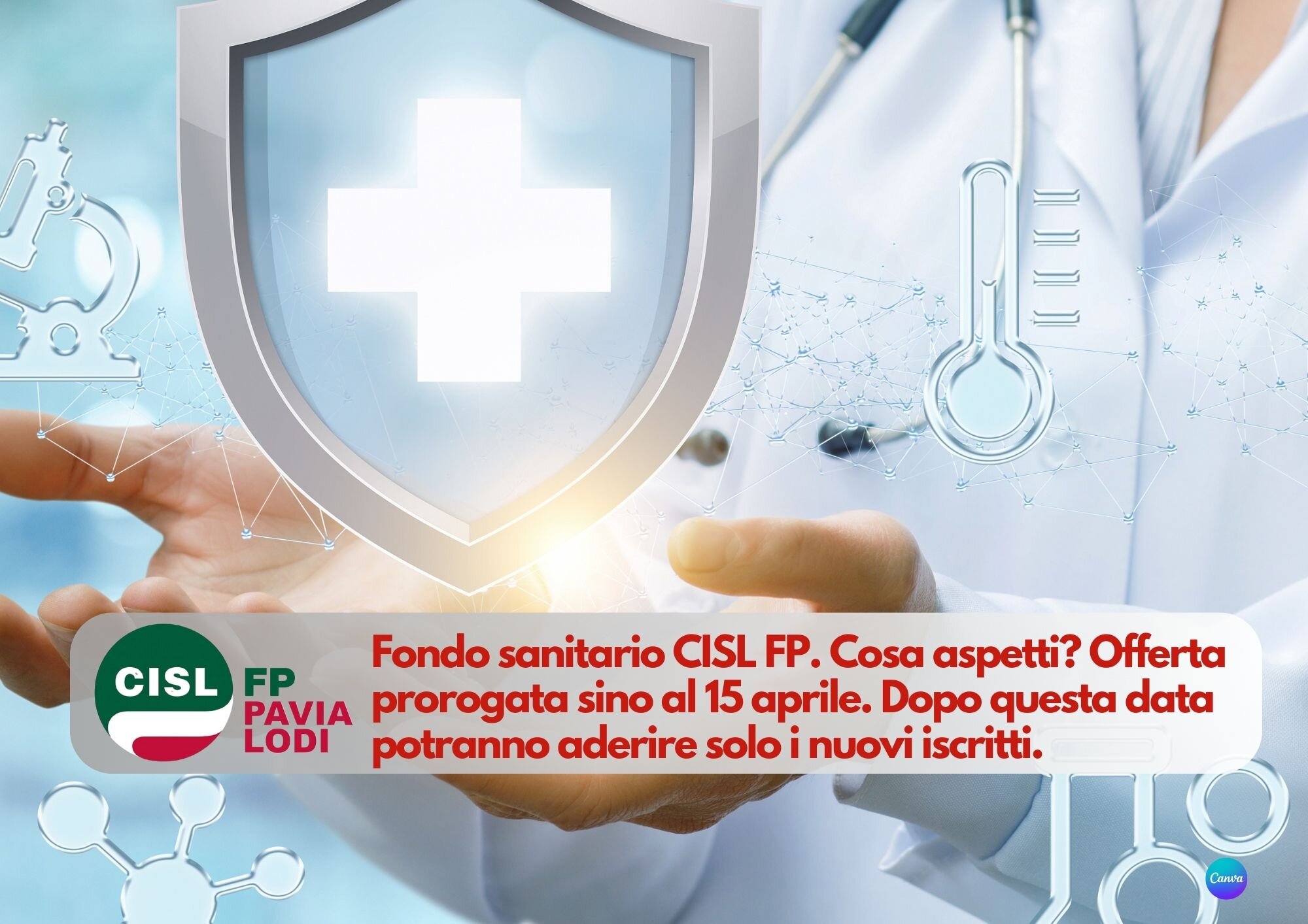 CISL FP Pavia Lodi. Fondo sanitario Cisl Fp. Cosa aspetti? L'offerta è prorogata sino al 15 aprile CISL FP Pavia Lodi. Fondo sanitario Cisl Fp. Cosa aspetti? L'offerta è prorogata sino al 15 aprile