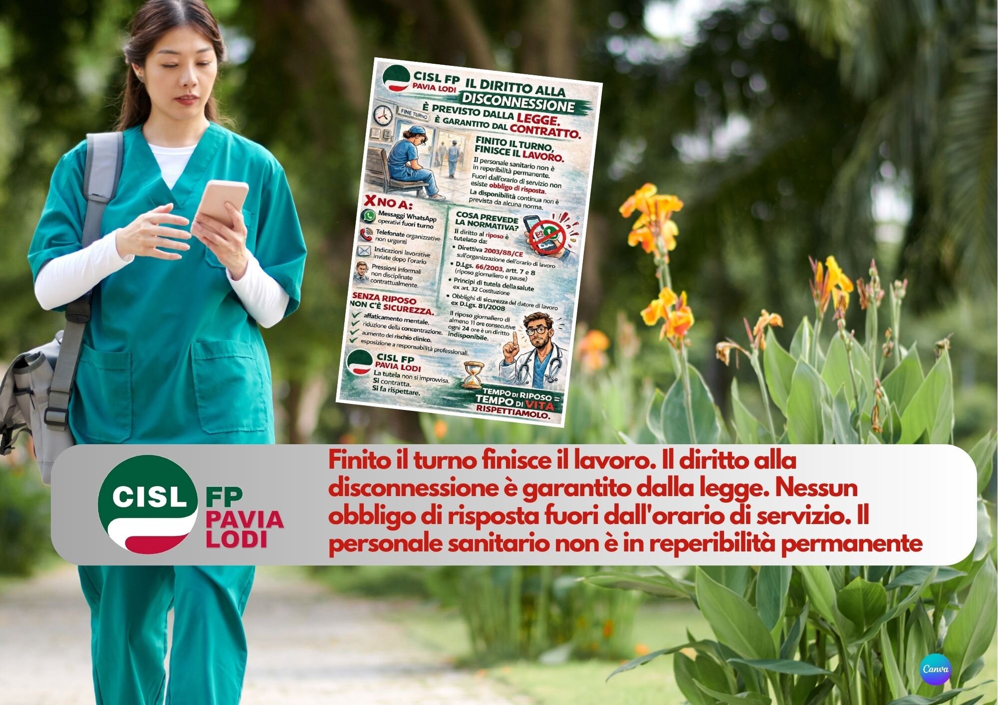 CISL FP Pavia Lodi. Finito il turno finisce il lavoro. Il diritto alla disconnessione &egrave; garantito dalla legge