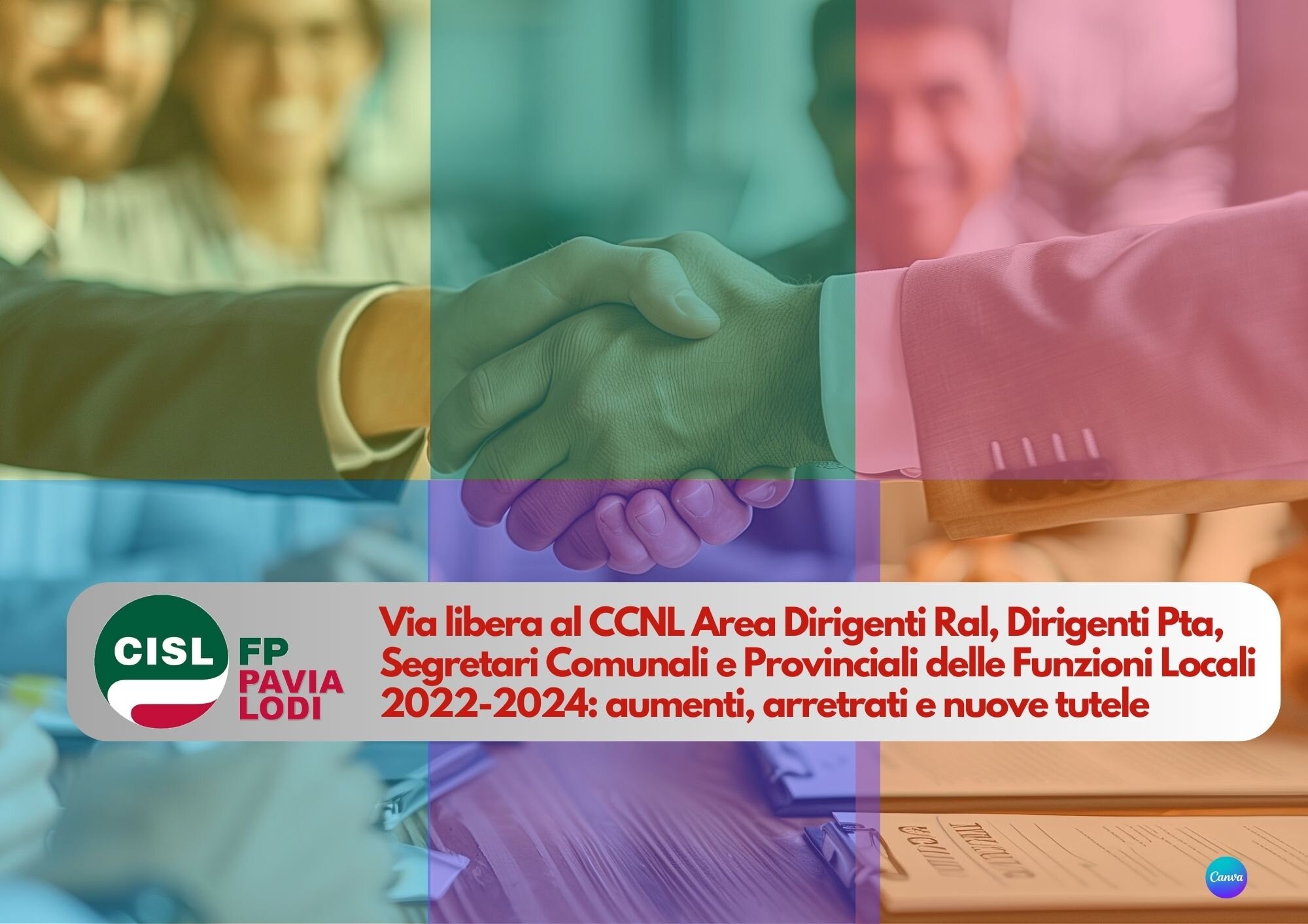 CISL FP Pavia Lodi. Firmato il CCNL 2022-2024 Area Funzioni Locali Dirigenti Ral, Dirigenti Pta, Segretari Comunali e Provinciali