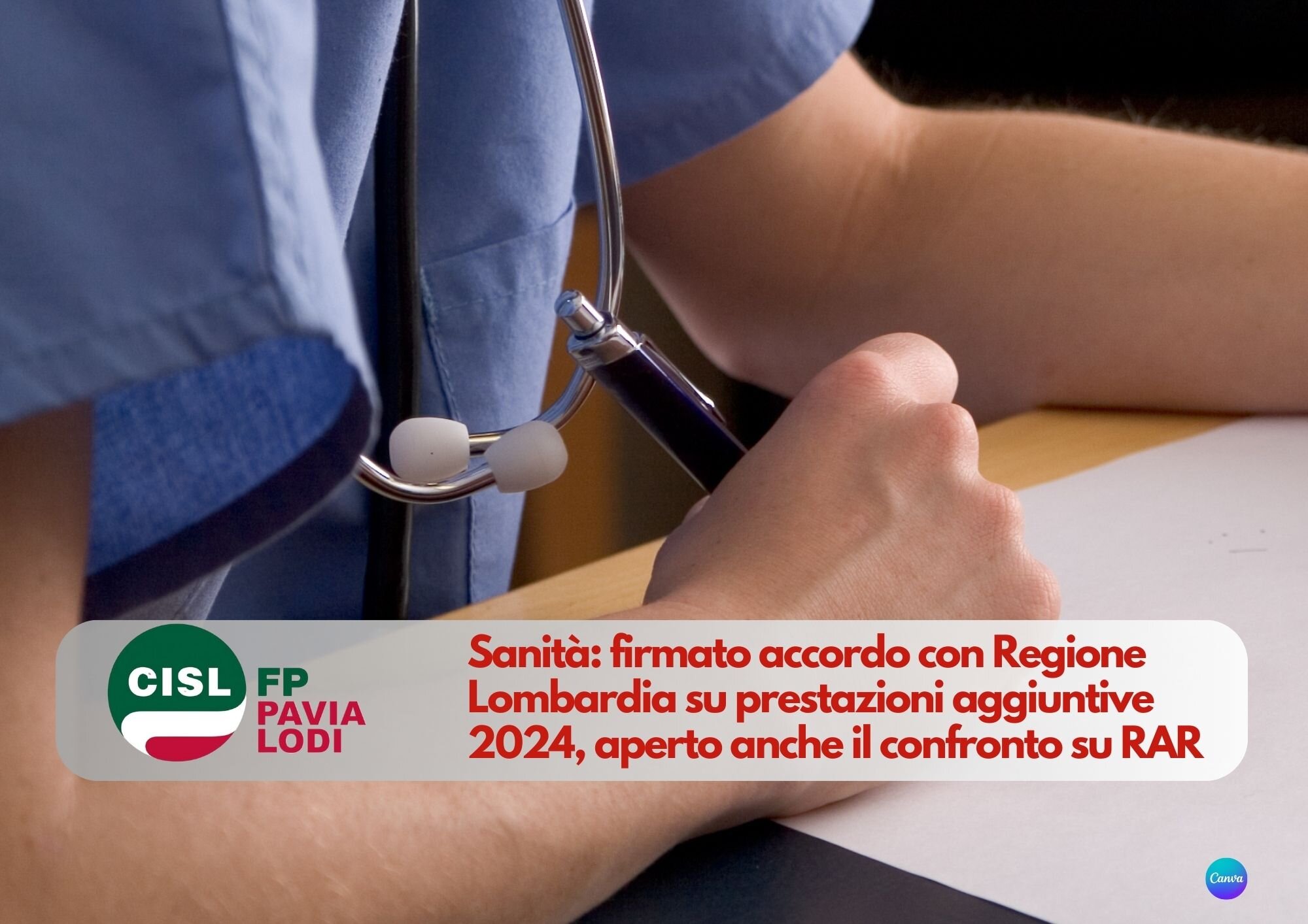 CISL FP Pavia Lodi. Sanità: firmato con Regione Lombardia l’accordo sulle prestazioni aggiuntive e aperto il confronto anche sulle RAR 2024. CISL FP Pavia Lodi. Sanità: firmato con Regione Lombardia l’accordo sulle prestazioni aggiuntive e aperto il confronto anche sulle RAR 2024.